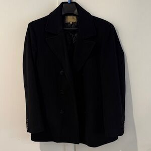 Women's Black Peacoat